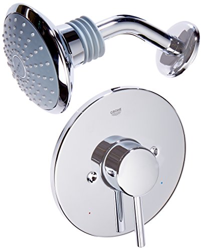 Grohe 35010001 Concetto Shower head and Trim Combination