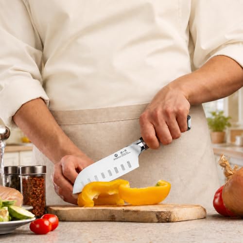 Image of imarku Santoku Knife 5 Inch, Ultra Sharp Chef Knife with Pakkawood Handle
