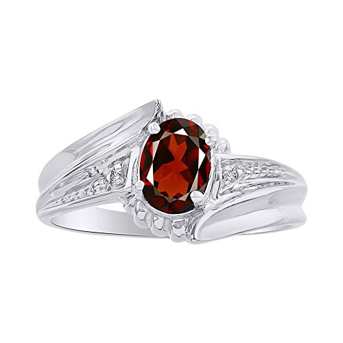 Bague en argent sterling et pierre de naissance grenat, le cadeau idéal
