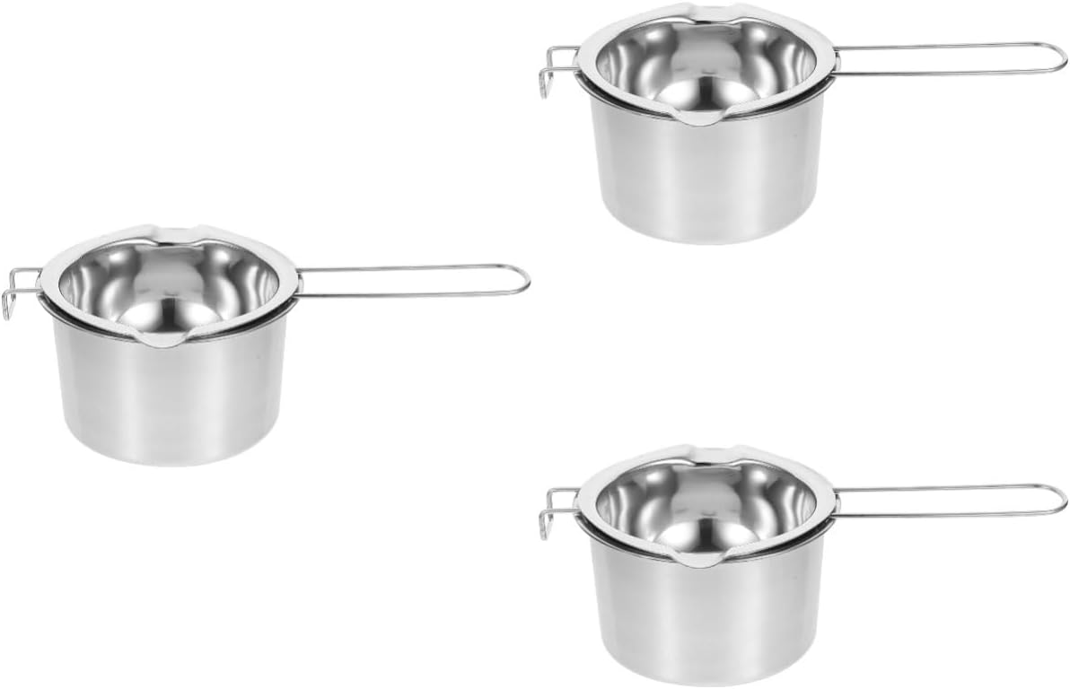 ULDIGI 6pcs Stainless Steel Wax Melting Pot Set Candle Making Double Boiler for DIY Candles Kitchen Gadget for Melting Butter Cheese and Wax