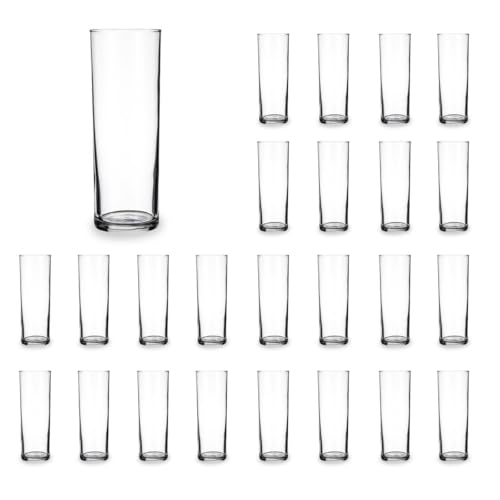 Set 24 vasos de vidrio resistente TUBO 30 CL ARC 60X165