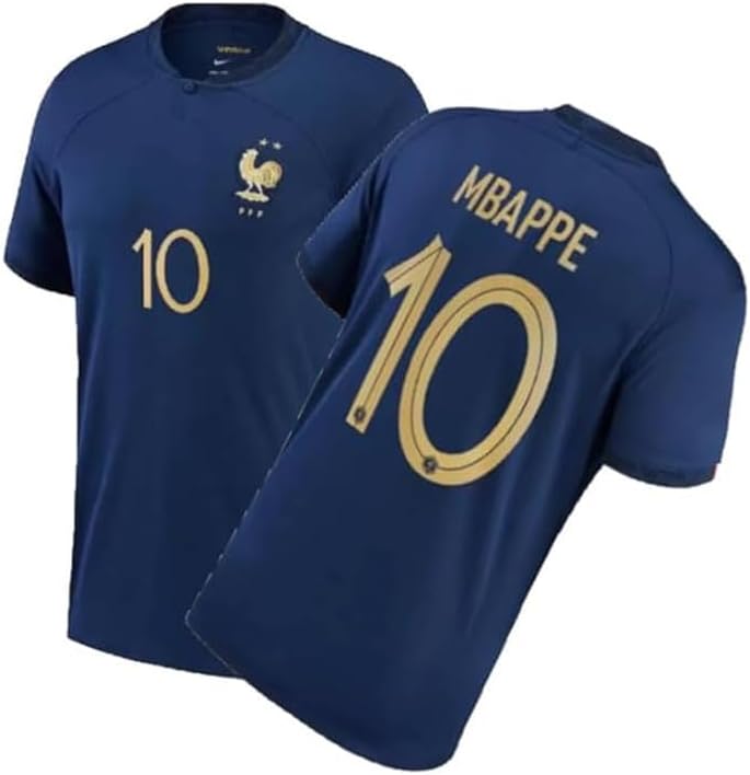 Sports Home Football Team Jersey Blue Original Mbappe 10 World Cup 2022 (Boys & Men) 2024/25