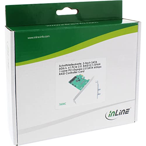 Interfaz SATA interno InLine 76696C tarjeta PCIe para añadir discos duros adicionales a la PC 3