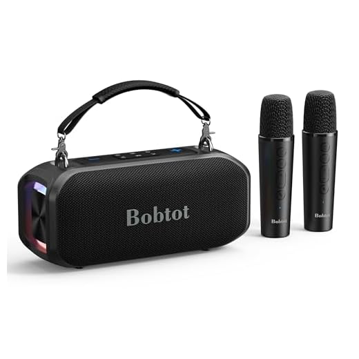 Bobtot Portable Waterproof Speaker with Microphones