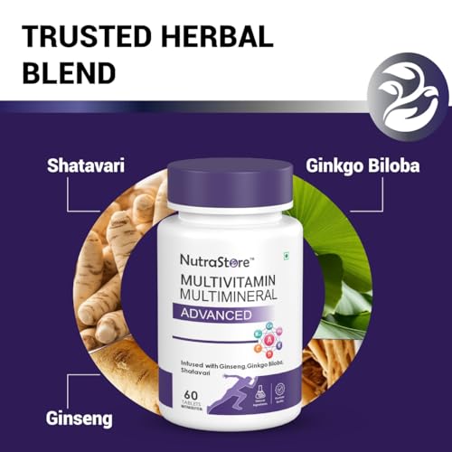 Image of NutraStore TestoRush & Multivitamin Advanced Combo | Testosterone Support with 10 Herbs | Multivitamin Supplement for Men & women with Ginseng, Ginkgo Biloba & Shatavari | Helps Maintain Vitality & Wellness | 90 Veg Tablets
