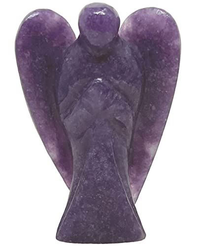 Nelson Creations, Llc Lepidolite 2 Inch Hand-Carved Guardian Angel Figurine #TOP1