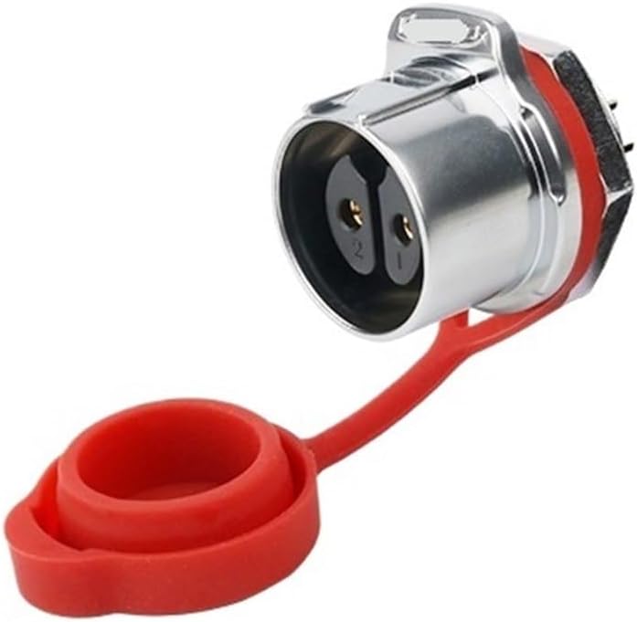 LP-24 Aviation 35A and Socket Threaded Tightening 2-core Gold-plated Male and Female Pin Industrial Connector(Male plug)