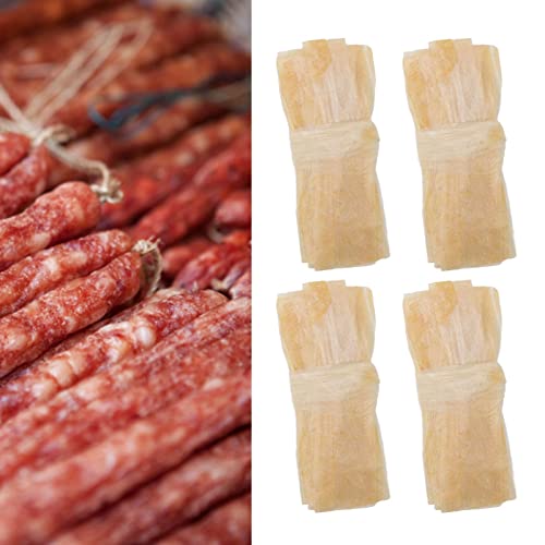 Jeanoko 10 Pcs Edible Drying Sheep Sausage Casing For Homemade Sausages Ham 10 Sticks Individually Packaged Edible Collagen Casings Dry Sausage For Making Smoked Dried Sausage #TOP6