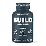 Scale Nutrition Build | Muscle Builder for Muscle Growth, Strength, Weight Gain, Endurance, Performance Enhancment for Men & Women | Trademarked Ingredients Peak02 & ElevATP | 60 Capsules