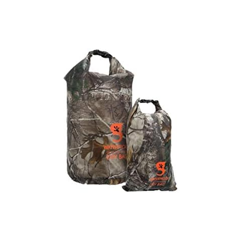 geckobrands Lightweight Compression Dry Bags 2-Pack - Realtree Waterproof 8.8L & 4L Bags for Hunting, Fishing, and Outdoor Gear Cover