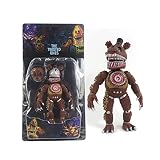 QJIRZB FNAF Figuras de acción, Five Nights Game Figura de acción articulada, Nightmare Foxy/Bonnie/Fazbear/Chica/Policeman 16 cm (Tipo 5)