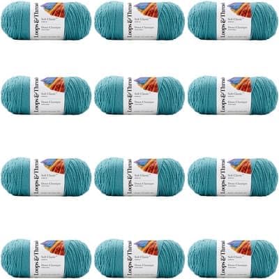 MICHAELS Bulk 12 Pack: Soft ClassicTM Solid Yarn by Loops & Threads