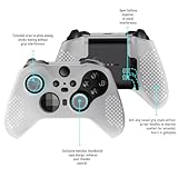 eXtremeRate PlayVital Glow in Dark - Green Soft Anti-Slip Silicone Cover Skins for Xbox One Elite Controller Series 2, Custom Protective Case for Xbox Elite V2 with Thumb Grips Analog Caps - Image 3