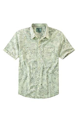 Camisa Manga Curta Estampa Folhagem, Enfim, Meninos, Off White, P