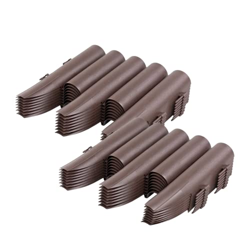 KCT 4.3m / 14ft Brown Wood Effect Plastic Garden Path Lawn Edging Log Border Fencing (16 Pieces)