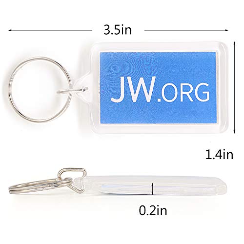 Rectangle Jw.org No Blood Double Sided Key Chain Jehovah's Witnesses Accessory 10 Pack #TOP5