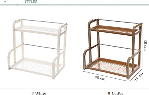Image of YouCopia Store Metal Premium Microwave Stand for Kitchen Platform | Multipurpose Rack for Storage | Oven Stand & Microwave Storage Rack | Air Fryer Stand | Mixer Grinder (1-Layer)