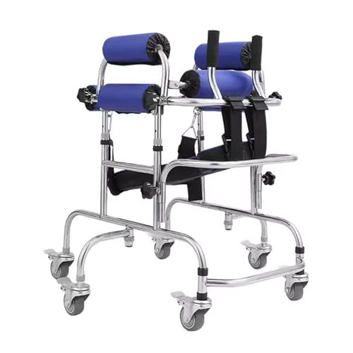 Andador con Ruedas, Andador/Bipedestador, Andador Vertical Infantil Ajustable en Altura con Chasis de Acero Inoxidable, Rollator Móvil 6 Ruedas (Size : S)