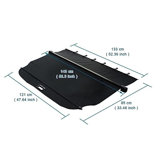 Cortina interior Ford Edge 2015-2020 para ordenar equipaje y carga 3