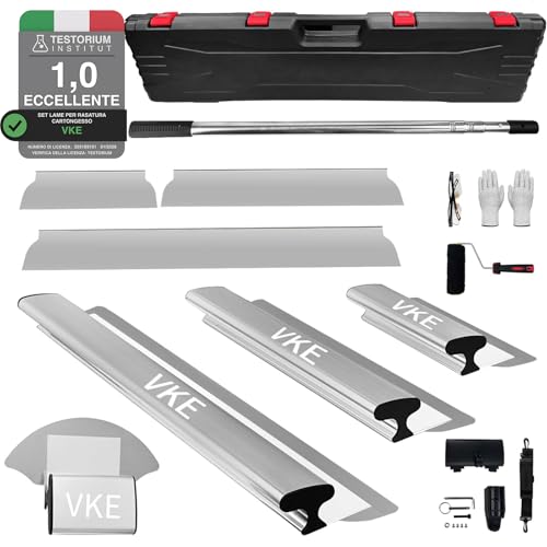 VKE Kit Spatole per Stucco Muro Spatola e Raschietto per