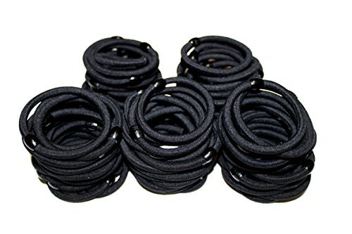 Syleia 100 Classic Round Hair Ties Elastics 4Mm Thick No Damage No Metal Superior Hold For All Hair Types Durable Strong #TOP7