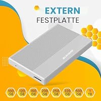 SUHSAI 120 GB Externe Festplatte USB 3.0 für PC - Silber – Ansicht 2