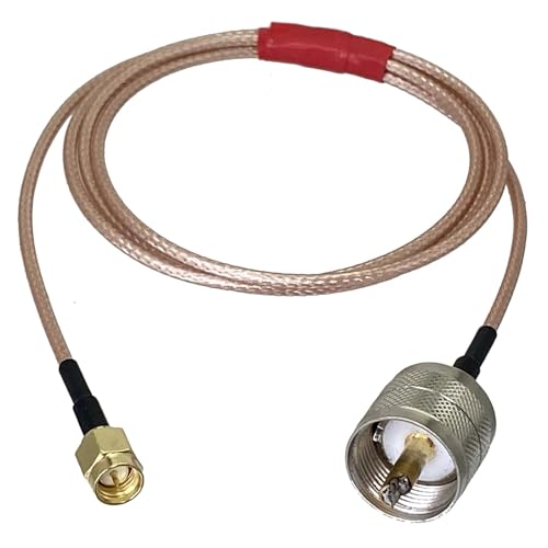 Câble RG316 UHF PL259 mâle vers SMA mâle de 1m pour liaison antenne RF