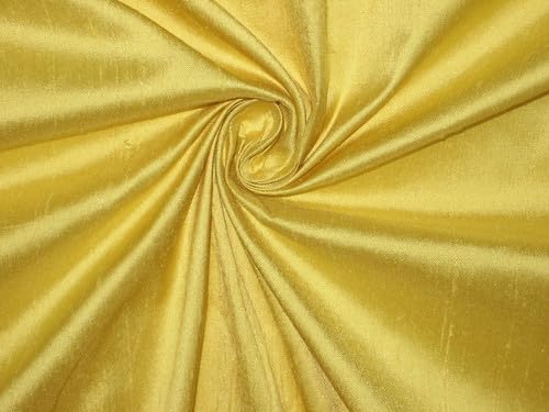 Tissu Dupioni en soie couleur jaune citron 54 pouces DUP79 tissu au mètre