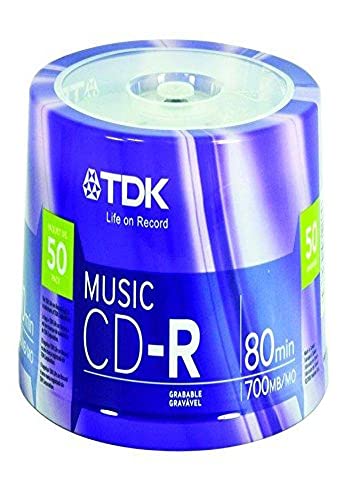 TDK Life On Record Music CDR 50 Pack Spindle 52x