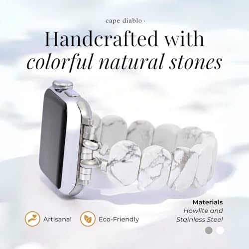 Cape Diablo Smart Watch Band for Women - Handmade Gemstone Strap - Compatible with 38mm-45mm Apple Faces by Cape Diablo - Used condition - Image 3