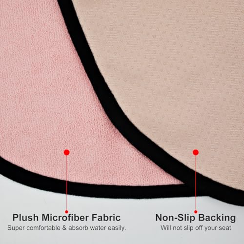 DECKALY Waterproof Sweating Car Seat Cover for Post Gym Workout, Running, Swimming, Beach and Hiking, Universal Fit Non-Slip Bucket Seat Protector for Cars SUV Trucks, Machine Washable (Pink) - Thumbnail 4