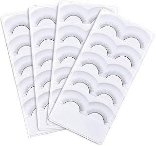 20 Pairs Training Eyelashes, Self Adhesive Practice Lashes for Teaching Eyelash Extensions, Eyelash Extension Training Kit for Mannequin Head