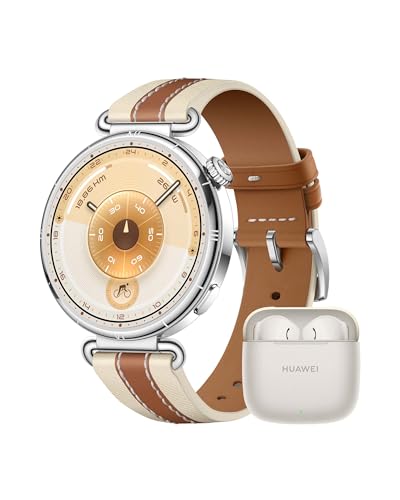HUAWEI Watch GT 6 41mm Marrón GPS Smartwatch+ FreeBuds SE 3 Beige, AMOLED Pantalla Táctil, hasta 14 Días de Autonomía, NFC,Ciclismo,100+Modos Deportivos, iOS y Android Compatible, Monitoreo de Salud