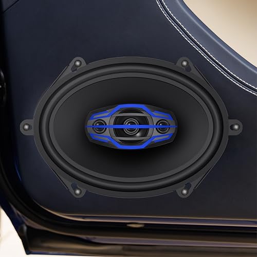 JENSEN JS-Series JS6804 High Performance 4-Way 6x8-inch Car Speakers (Pair) | 160 Watts Peak Power (40W RMS) per Speaker | 35mm Mylar Balanced Dome Midrange | 15mm Piezo Tweeters