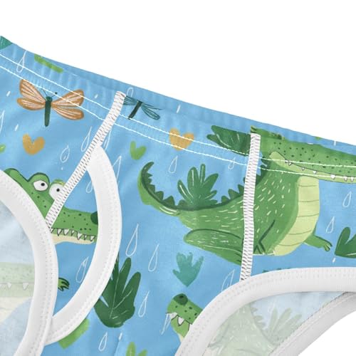 Wusikd Cute Alligators Boys' Underwear Cotton Raindrops Boys Briefs Soft Toddler Underwear 2T4