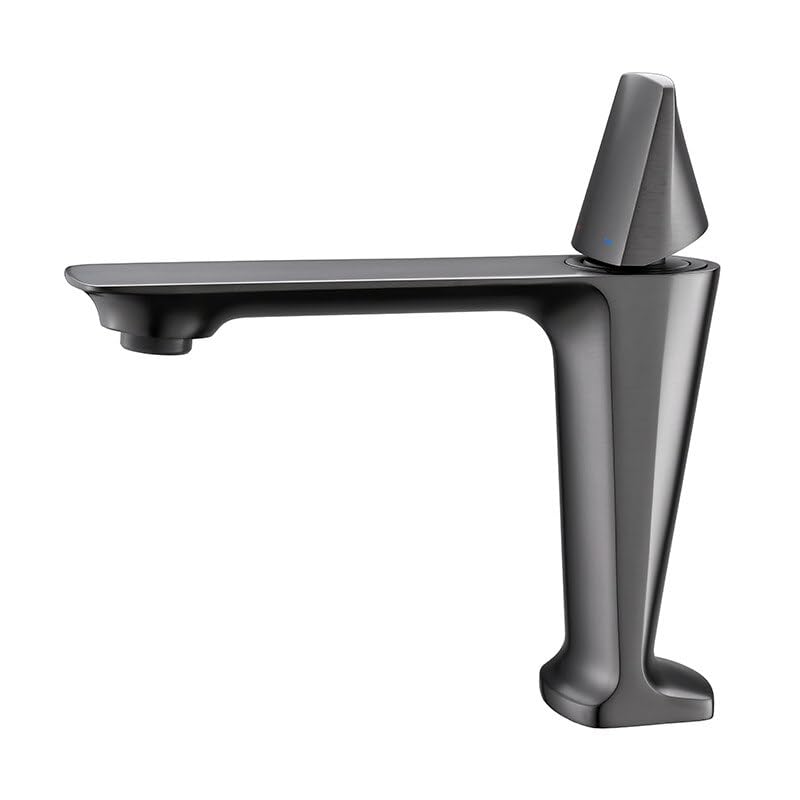 Robinet mitigeur lavabo gris pour transformer votre rituel beauté du matin