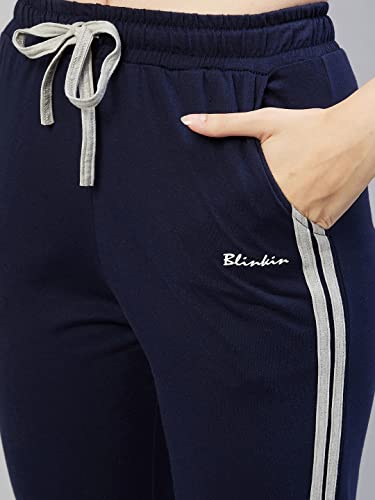Image of BLINKIN Women Cotton Stribed Casual Style Pyjamas|Lowers With 2 Side Pockets : Ideal For Night Wear & Comfort Wear - The Ultimate Relaxed Fit Track Pants (Combo-608)