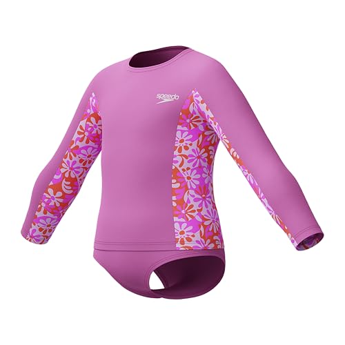Image of Speedo Girl's Uv Swim Shirt Long Sleeve Rashguard Set