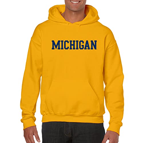 UGP Campus Apparel AH01 - Michigan Wolverines Basic Block Hoodie - Large - Maize - Image 4