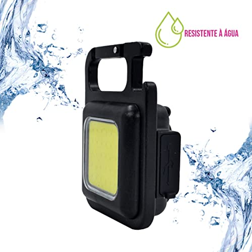 Mini Lanterna Multifuncional Cob, 4 modos de luzes Carregamento USB Lanterna Magnética à prova D'Ág
