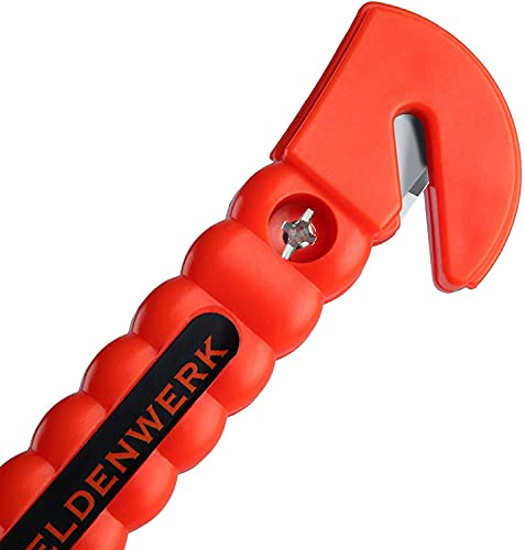 Heldenwerk Marteau d'urgence pour voiture [Lot de 2] – Marteau d'urgence avec coupe ceinture & Pointes renforcées – vue 6