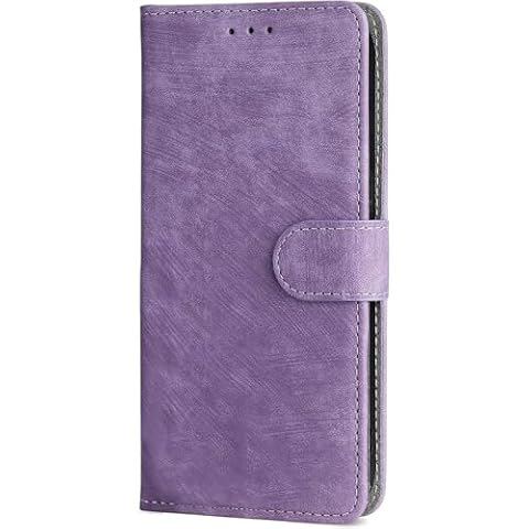 BEEJTUNY Etui skórzane do Motorola Moto G86 5G, odporne na wstrząsy etui z ochroną RFID, magnetyczna obudowa zamykająca, etui ochronne TPU w zestawie. Fioletowy
