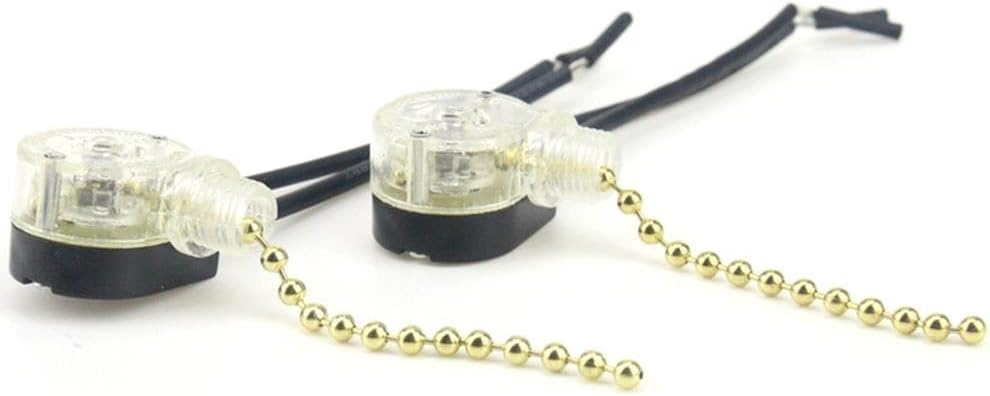 1set Ceiling Fan Wall Light Bedside Lamp Replacement Pull Cord Chain Switch 3A/220V-250V