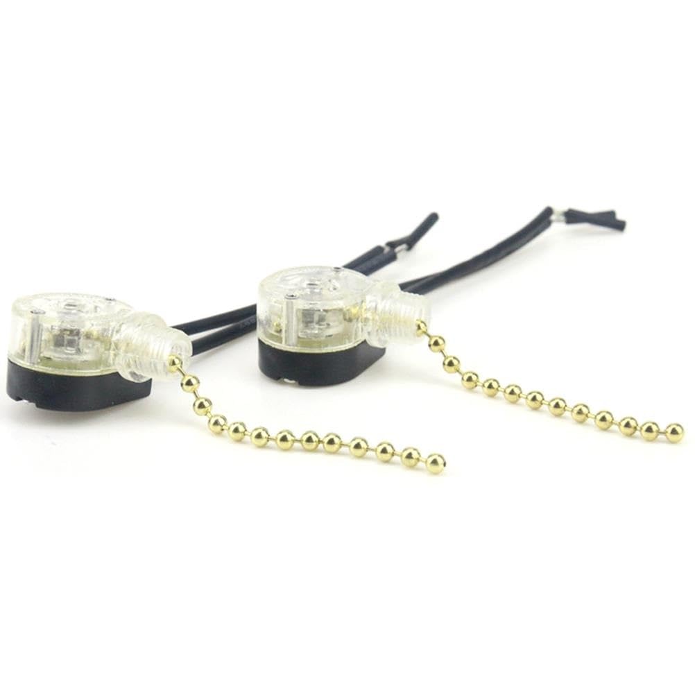 1set Ceiling Fan Wall Light Bedside Lamp Replacement Pull Cord Chain Switch 3A/220V-250V
