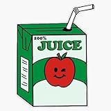Apple Juice Sticker Vinyl Waterproof Sticker Decal Car Laptop Wall Window Bumper Sticker 5'