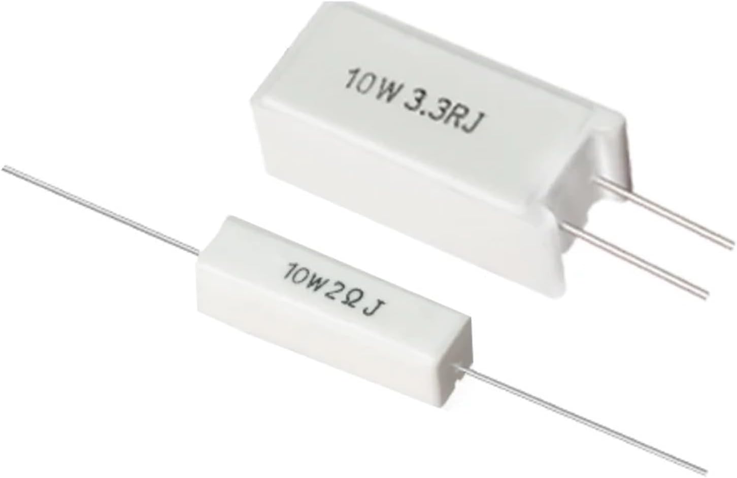 10PCS 10W Cement Ceramic Resistance Power Resistance 5% 0.1~100K 0.01 0.25 10 0.33 0.5 1 2 4.7 5 8 10 15 20 25 30 100R 1K 10KOhm(Vertical 2 Ohm)