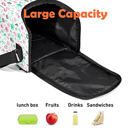 Bolsa de almuerzo pequeña reutilizable lonchera ligera con estampado animal 3