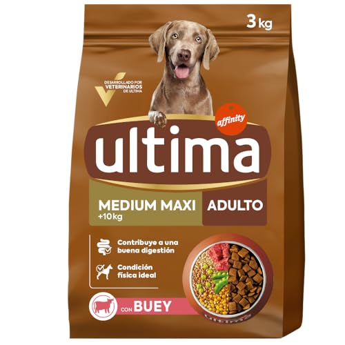Ultima Pienso para Perros Medium Maxi Adultos con Buey - 3000 gr