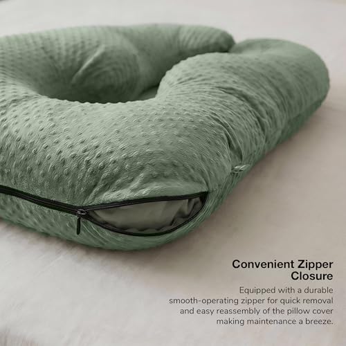 Image of BAYBEE Premium Pregnancy Pillow for Women | Maternity Pillows for Pregnancy Sleeping with 360 Full Body Support | Pregnancy Pillow with Removable Washable Cover & Zipper Closure for Easy Use (Green)
