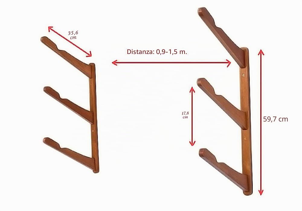 COR Surf Mensola a Muro a Tre Ripiani | Regge 3 Tavole da Surf | Espositore per Tavole da Surf | Longboard Shortboard | Snowboard